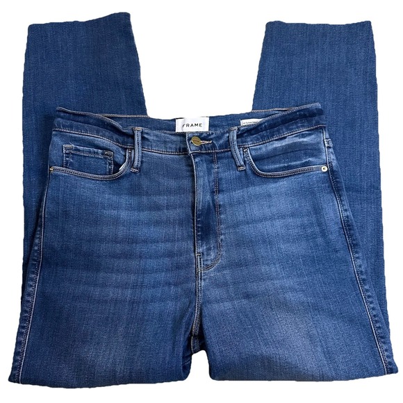 Frame Denim Denim - FRAME‎ Women's Le Sylvie Slender Straight Jeans Stallion Wash Size 30